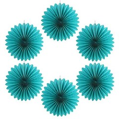 Easy Joy Teal Party Decorations Paper Fans Birthday Wedding Home Party Hangin…