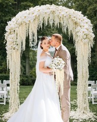 12PCS Dried Amaranthus Hanging Flowers – 23″ Ivory White Preserved Floral Ste…