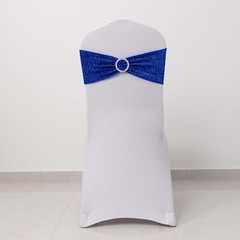 5 ROYAL BLUE Spandex Chiavari Chair Cushion Covers Wedding Reception Party