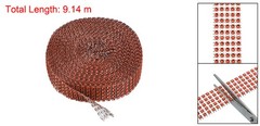 1″x10 Yard Crystal Rhinestones Mesh Ribbon Red (4mm)
