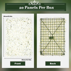15 .74 In. X 23.6 In. Silk Artificial Hydrangea Flower Wall Panel Wedding Backgr