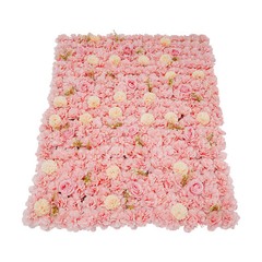 12pcs Artificial Flower Wall Background Silk Rose Mat For Wedding Backdrop Wall