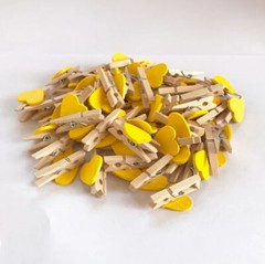 Mini Heart-Shaped Wooden Clips: Photo/Paper/Clothes Pegs for Home Decor