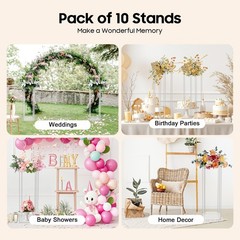 Acrylic Wedding Flower Stand, 10Pcs Clear Acrylic Flower Stands
