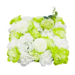 3D Flowers Wall Panel 15 * 15 in Artificial Flower Wall Background Silk Rose Mat