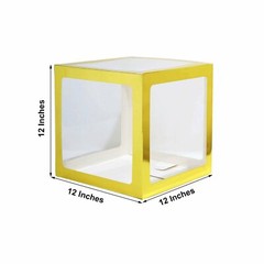 2 pcs 12″ Transparent Balloon Boxes Wedding Party Home Decorations Events Sale