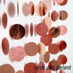Rose Gold Birthday Party Decorations Set – Happy Birthday Banner, Circle Dots…