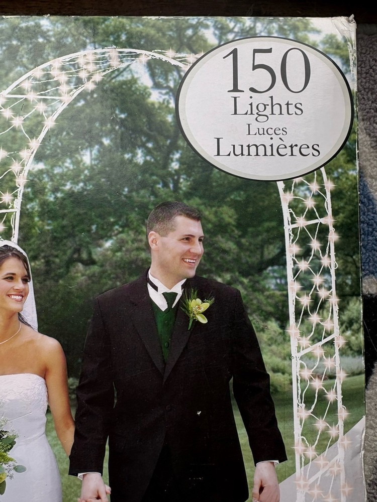 Amscan Lighted Wedding Archway 8 ft White Indoor/Outdoor 150 Lights Floral Theme
