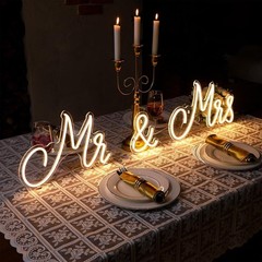 Mr & Mrs Neon Light for Wedding Reception