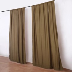TAUPE 10 x 10 ft Polyester BACKDROP CURTAINS Drapes Panels Home Decorations