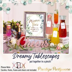 PRESTIGE Bridal 10.2 inches x 8.1 x 0.5 inches, 50 Set + Mimosa Bar