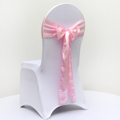 light pink satin chair sash chair tie bow chair ribbons wedding birthday decor