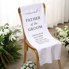Reserved Wedding Memorial Chair Sign with Love from Heaven Cotton Linen Memor…