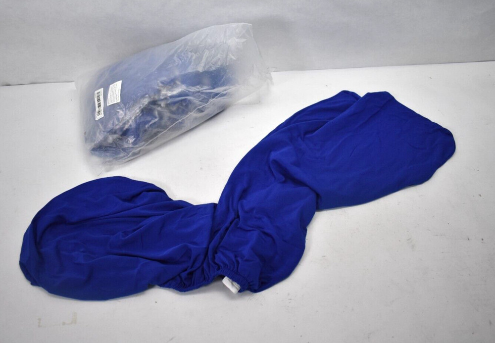 Lot of 6 Folding Spandex Chair Covers Lake Blue Color Polyester Event Decor