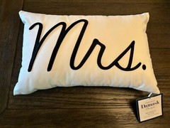 Wedding Pillows -Mr. & Mrs. -12in X 18in New