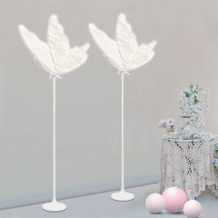 Gold, White/Pure White Decor Lamp 2PCS Butterfly Floor Lamp LED Ambient Light
