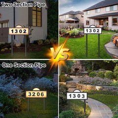 LED Solar Address Sign, Address Numbers for Yard with 2 Colors, Warm White & …