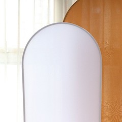 5 ft WHITE Matte Fitted Spandex Round Top Arch Backdrop STAND COVER Party