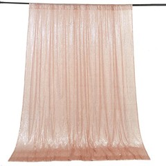 BLUSH 8 ft x 8 ft Sequined Backdrop Curtain Wedding Party PhotoBooth Decorations