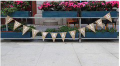 Burlap JUST MARRIED Wedding Banner Mr Mrs Rustic Party Decoration Anniversary