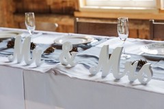 Mr & Mrs Letters Wedding Wooden Sign Party Décor Decoration Table Top Standing