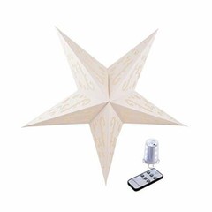 Illuminated White Random Cordless Lighted Star Lantern, Omni360 Battery Powered