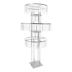 Elegant Wedding Crystal Flower/Cake Pedestal Stands, 61″ (2-Pack) – Party Decor