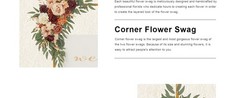 Wedding Arch Flowers Set of 2 Flower Swag Arrangements Burnt Orange Wedding