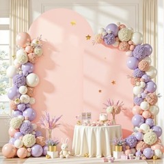Arch Backdrop Covers – 7.2FT, 6FT Spandex Fitted Wedding 7.2FT,6FT Pale Pink