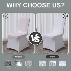 Spandex Banquet Chair Covers 100 Pcs White for Wedding Party | Stretch Polyester