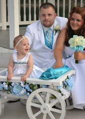 Flower Girl Pumpkin Wagon- Medium size in Gloss white – Child’s Wedding Wagon