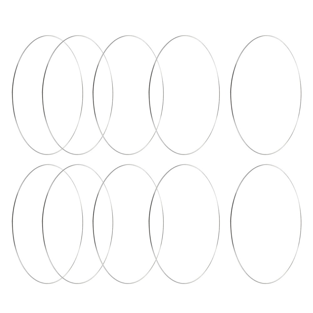 10Pcs Sturdy Silver Iron Craft Hoops for Wedding Decor and Floral Hoop Projects