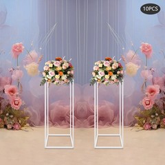 10Pcs Metal Flower Stand Wedding Flower Stand Rectangular Flower Display Stand