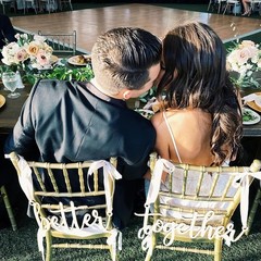 Better Together Chair Signs,Wedding Bride And Groom Signs for Bridal Shower B…
