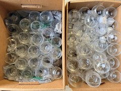 Clear Glass votive Tea Light Holders w/LED Tea Lights! Set of 150!