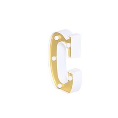 6″ tall GOLD C LED Lighted Marquee Letters Sign Party Wedding Events Decorations