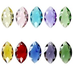 10Pcs 38mm Horse Eye Glass Crystal Lamp Prism Part Pendant Suncatcher Chandelier