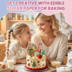 25 pcs A4 11.7″ x 8.3″ Frosting Sheets, Icing Sheets, Edible Paper for Cakes Pri
