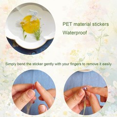 Butterfly Floral Stiers Bulk – 320 Pcs Transparent Realistic