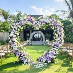 XL Heart Shape Wedding Arches for Ceremony 220CM Arch Backdrop Stand Party Decor