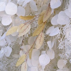 Pampas 5D Grey Pampas Grass Fabric Artificial rolling up curtain flower 8FT×8FT