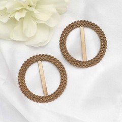 20 Round 2.5 in Diamond Rhinestones Chair Sash BUCKLE PIN Party Decorations