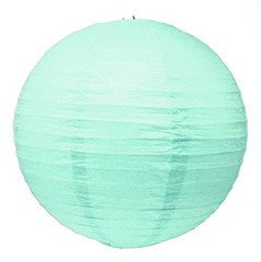Mudra Crafts 12 Inch Round Chinese Aqua Paper Lanterns Hanging Decor | 10 PCs…