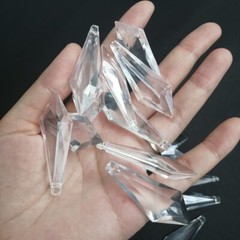30pcs Acrylic Crystal Drop Pendant Prisms Chandelier Curtain Lamp Hanging Parts