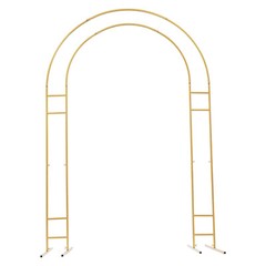 7.2ft Metal Wedding Arch Steel Garden Arch With Base 150×220cm Wide Sturdy Metal