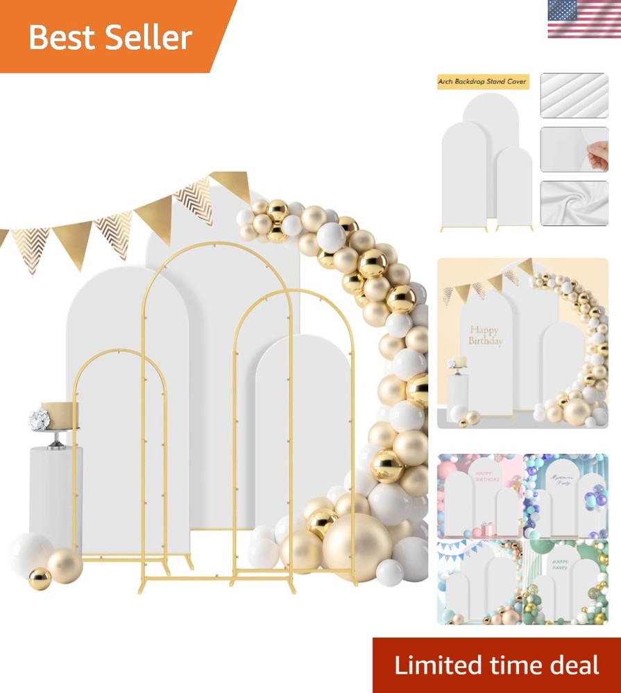 Portable & Stable Wedding Arch Backdrop Set – 4FT, 5FT, 6FT Sizes for All Events