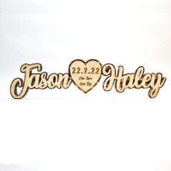 Personalised Wedding Bridal Table Decoration Sign