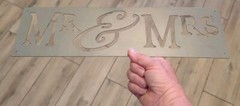 Mr & Mrs Metal Home Wedding Wall Hanging Sign Newlyweds Gift Anniversary