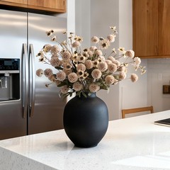 Fake Kiku Flowers, Faux Silk Pompon Mums Artificial Flowers,