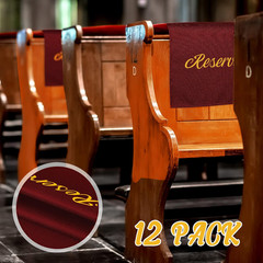 12 Pieces Reserved Seating Signs for Chairs 22 Inch Reserved Signs for Church Pe
